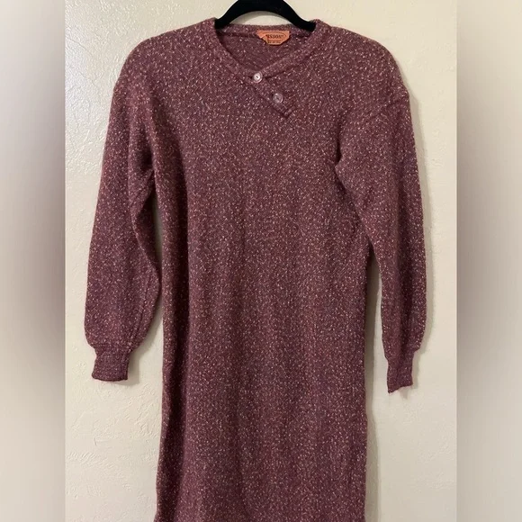 Vintage Missoni Knit Dress Multicolor Geometric Sweater Made In Italy 70’s - Picture 5 of 7